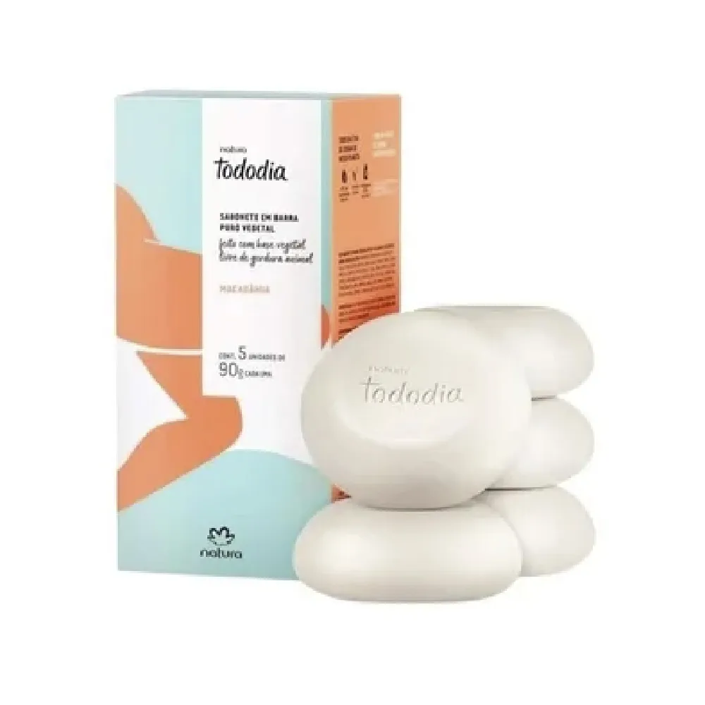 Jabones en barra Puro Vegetal Natura Tododia Macadamia 5 x 90g